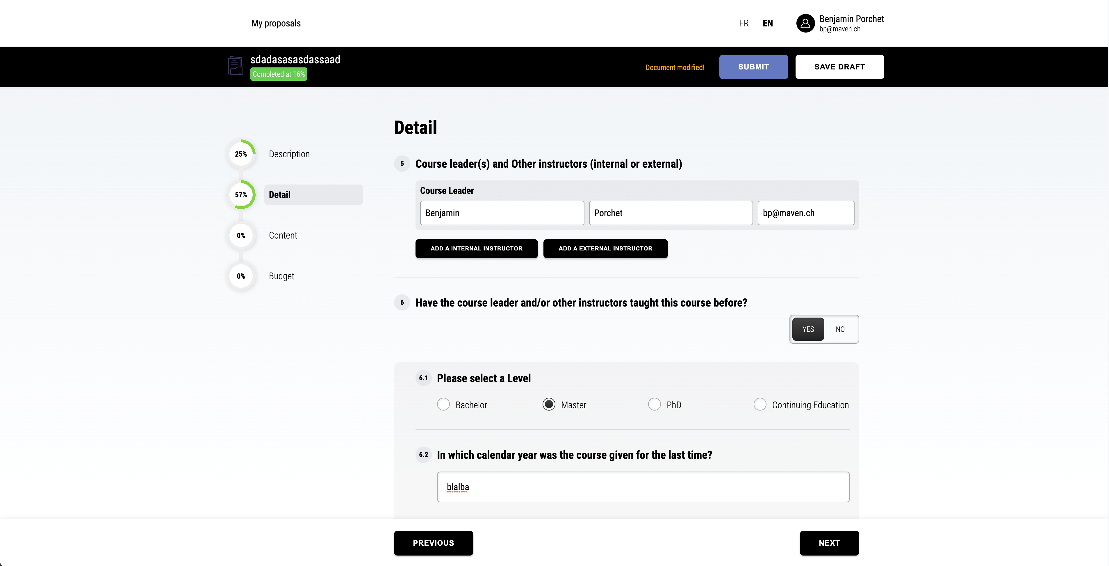 Third image of Project submission platform